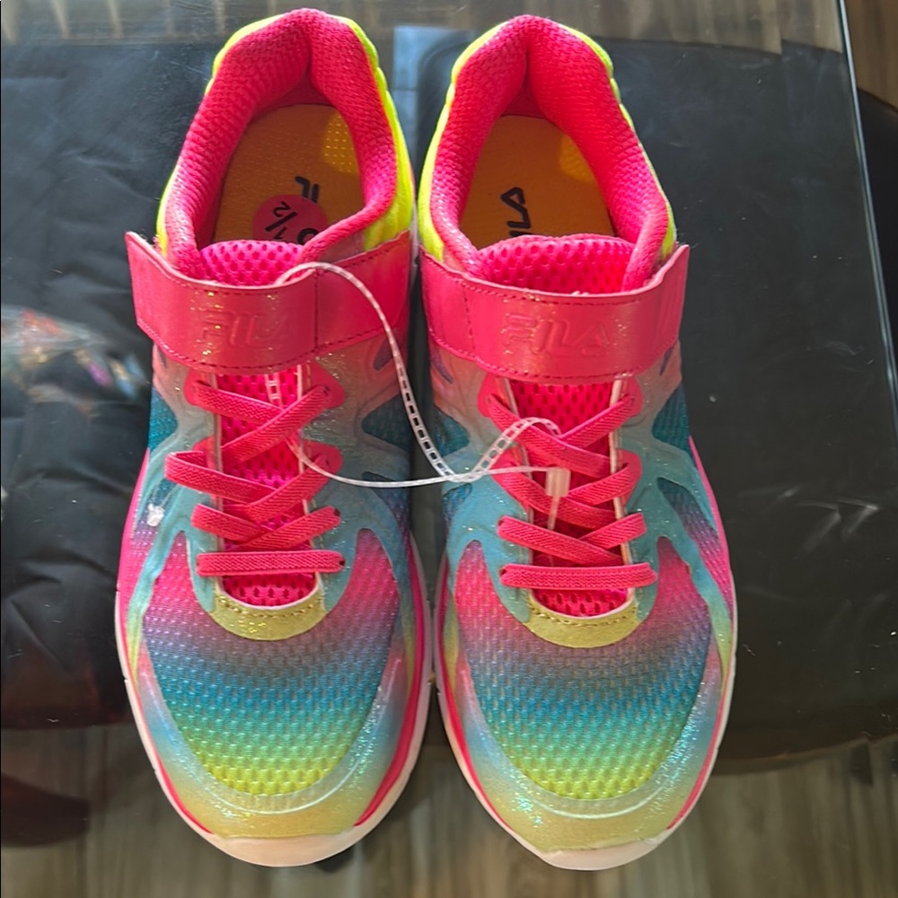 Fila Pink and Blue Sneakers Vibrant Design